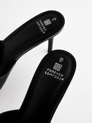 Black Forever Comfort® Peep Toe Heeled Mules - Image 5 of 5