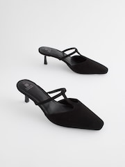 Black Forever Comfort® Square Toe T-Bar Mules - Image 1 of 6