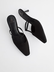 Black Forever Comfort® Square Toe T-Bar Mules - Image 3 of 6
