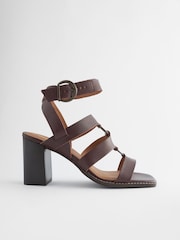Burgundy Forever Comfort® Patent Strappy Block Sandals - Image 4 of 8