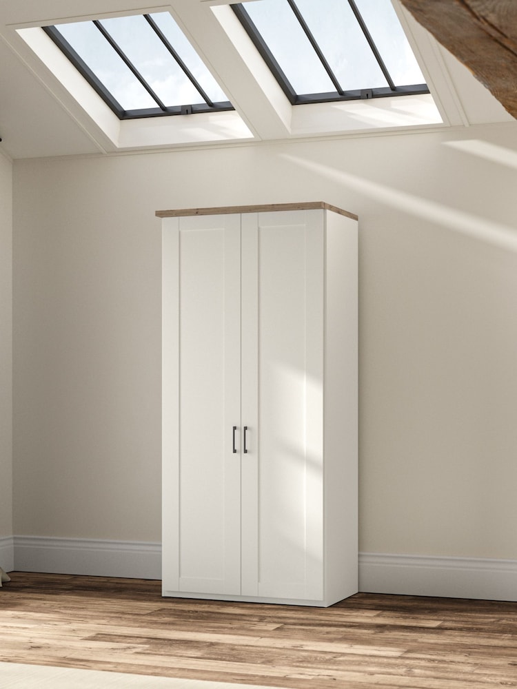 Wiemann White Truro Double Wood Semi Fitted Wardrobe - Image 1 of 4