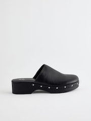 Black Forever Comfort Stud Close Toe Clog Heels - Image 7 of 11