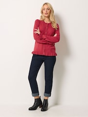 M&Co Red Frill Hem Cardigan - Image 2 of 6