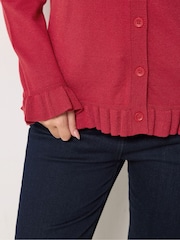 M&Co Red Frill Hem Cardigan - Image 4 of 6
