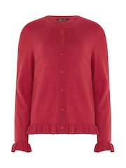 M&Co Red Frill Hem Cardigan - Image 5 of 6
