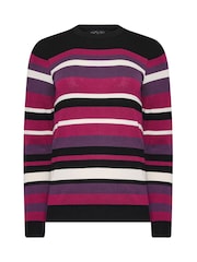 M&Co Purple Stripe Long Sleeve Jumper - Image 5 of 6