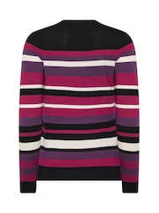 M&Co Purple Stripe Long Sleeve Jumper - Image 6 of 6