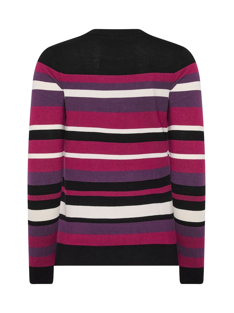 M&Co Purple Stripe Long Sleeve Jumper - Image 6 of 6