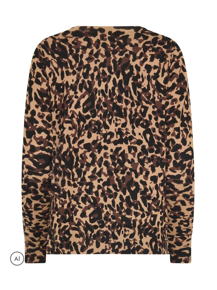 M&Co Natural Animal Printed Jumper - Image 6 of 6 M&Co Natural Animal Printed Jumper - Image 6 of 6
