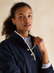 Joules Lulworth Navy Blue Funnel Neck Fleece - Image 4 of 6