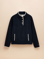 Joules Lulworth Navy Blue Funnel Neck Fleece - Image 6 of 6