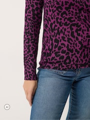 M&Co Purple Animal Printed Jumper - Image 4 of 6