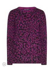 M&Co Purple Animal Printed Jumper - Image 5 of 6