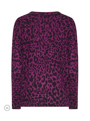 M&Co Purple Animal Printed Jumper - Image 6 of 6