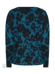 M&Co Blue Floral Printed Jumper - Image 6 of 6