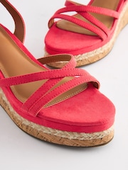Korallenpink - Forever Comfort – Riemchen und Keilabsätze aus Kork - Bild 3 von 5