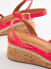 Korallenpink - Forever Comfort – Riemchen und Keilabsätze aus Kork - Bild 4 von 5