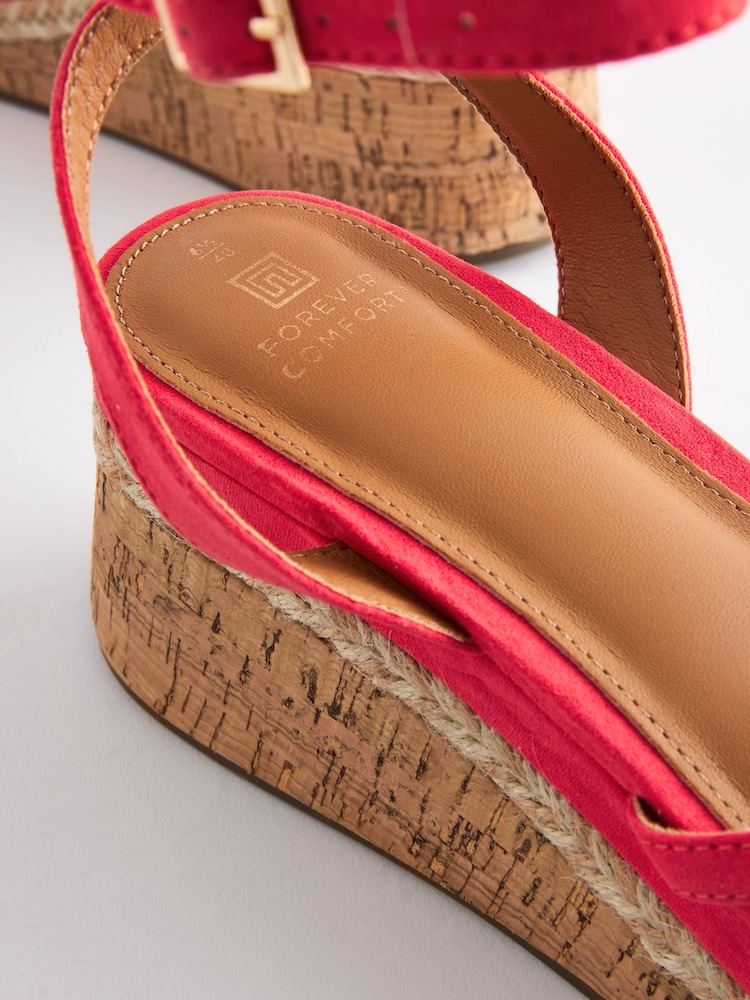 Korallenpink - Forever Comfort – Riemchen und Keilabsätze aus Kork - Bild 5 von 5 Korallenpink - Forever Comfort – Riemchen und Keilabsätze aus Kork - Bild 5 von 5