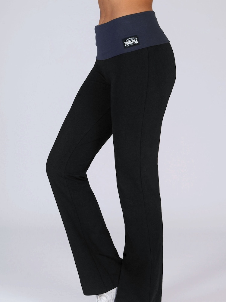 Pineapple Black charcoal Womens Fold Waistband Jersey Trousers - Image 1 of 5