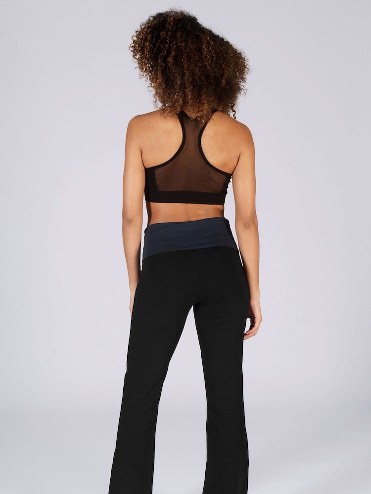 Pineapple Black charcoal Womens Fold Waistband Jersey Trousers - Image 3 of 7