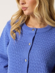 M&Co Blue Button Up Cardigan - Image 4 of 5
