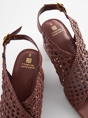 Tan Brown Forever Comfort Weave Block Shoeboot Sandals - Image 5 of 5