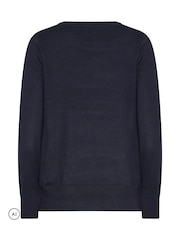 M&Co Blue Bauble Christmas Tree Embellished Jumper - Image 6 of 6