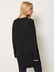 M&Co Black Longline V-Neck Cardigan - Image 3 of 6