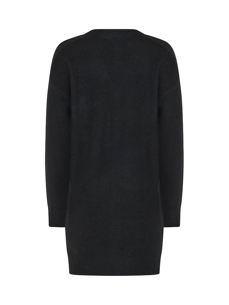 M&Co Black Longline V-Neck Cardigan - Image 6 of 6
