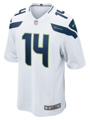 Nike White NFL Seattle Seahawks Road Game Jersey - Draft Pick - DK Metcalf Youth - Image 2 of 3
