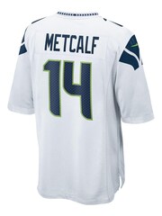 Nike White NFL Seattle Seahawks Road Game Jersey - Draft Pick - DK Metcalf Youth - Image 3 of 3