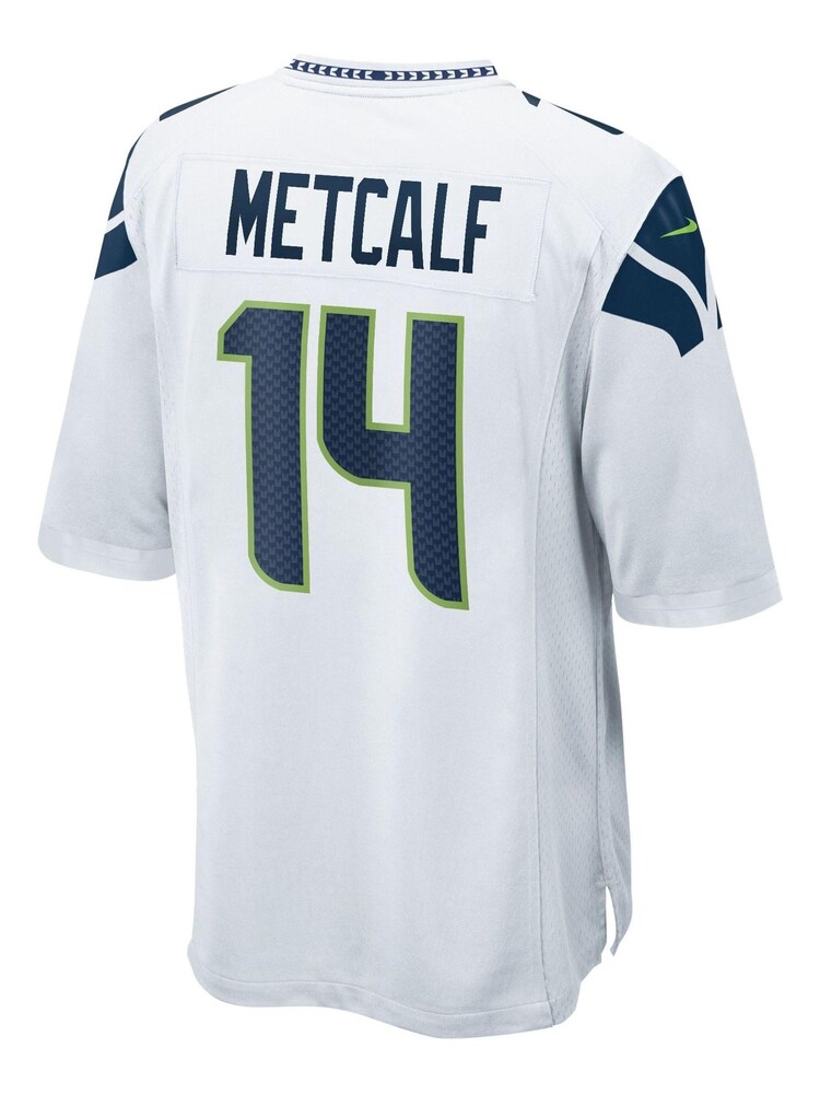 Nike White NFL Seattle Seahawks Road Game Jersey - Draft Pick - DK Metcalf Youth - Image 3 of 3