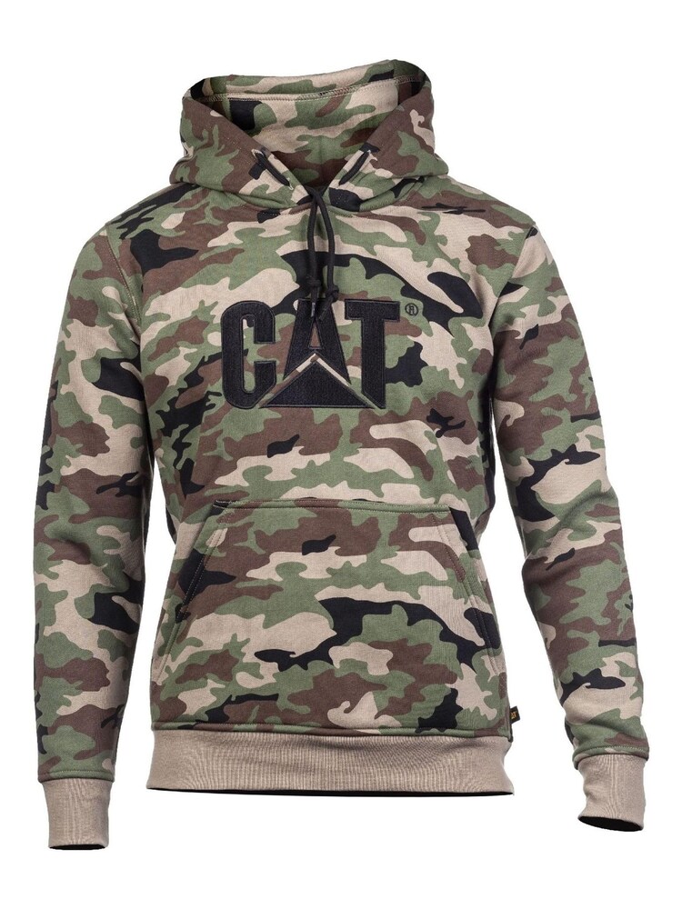 CAT Green Trademark 100% Cotton Hoodie - Image 1 of 2 CAT Green Trademark 100% Cotton Hoodie - Image 1 of 2