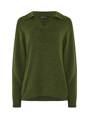 M&Co Green Half Placket Collared Jumper - Image 5 of 6