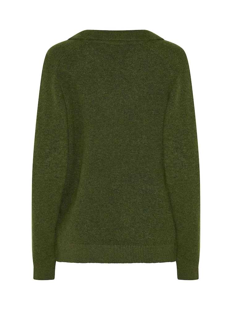 M&Co Green Half Placket Collared Jumper - Image 6 of 6 M&Co Green Half Placket Collared Jumper - Image 6 of 6