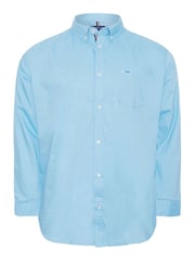 BadRhino Big & Tall Light Blue Long Sleeve 100% Cotton Oxford Shirt - Image 2 of 3