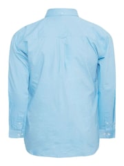 BadRhino Big & Tall Light Blue Long Sleeve 100% Cotton Oxford Shirt - Image 3 of 3
