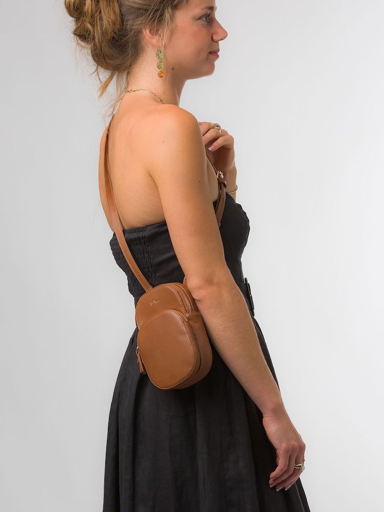 Violet Nappa Leather CrossBody Phone Bag - Image 2 of 3 Violet Nappa Leather CrossBody Phone Bag - Image 2 of 3