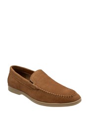 Lotus Brown Suede Loafers - Image 1 of 4