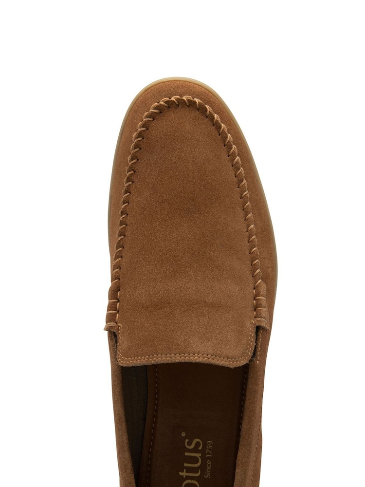 Lotus Brown Suede Loafers - Image 4 of 4 Lotus Brown Suede Loafers - Image 4 of 4