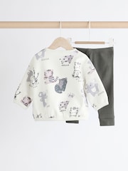Negro y blanco - Conjunto de top y leggings de animales para bebé (0 meses-2 años) - Imagen 2 de 12