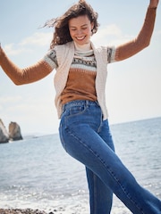 FatFace Cream Knitted Waistcoat - Image 1 of 9