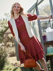 FatFace Cream Knitted Waistcoat - Image 3 of 9