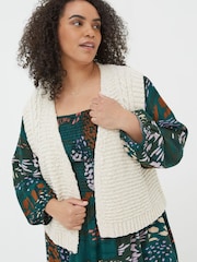 FatFace Cream Knitted Waistcoat - Image 7 of 9