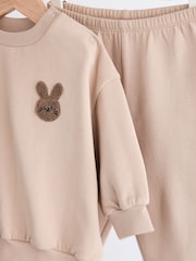 beis - Conjunto de sudadera y pantalones de chándal para bebé con conejitos (0 meses-2 años) - Imagen 5 de 8