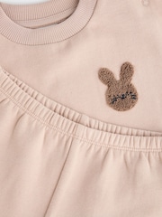 beis - Conjunto de sudadera y pantalones de chándal para bebé con conejitos (0 meses-2 años) - Imagen 6 de 8