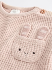 Neutro con conejito - Conjunto de leggings y top de algodón 100 % para bebé (0 meses -2 años) - Imagen 12 de 15