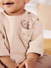 Neutro con conejito - Conjunto de leggings y top de algodón 100 % para bebé (0 meses -2 años) - Imagen 4 de 15