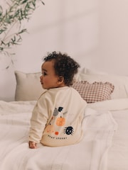 Neutral Pumpkin Cosy Baby 100% Cotton Sweatshirt and Leggings Set (0mths-2yrs) - Image 3 of 11