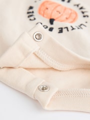 Neutral Pumpkin Cosy Baby 100% Cotton Sweatshirt and Leggings Set (0mths-2yrs) - Image 9 of 11